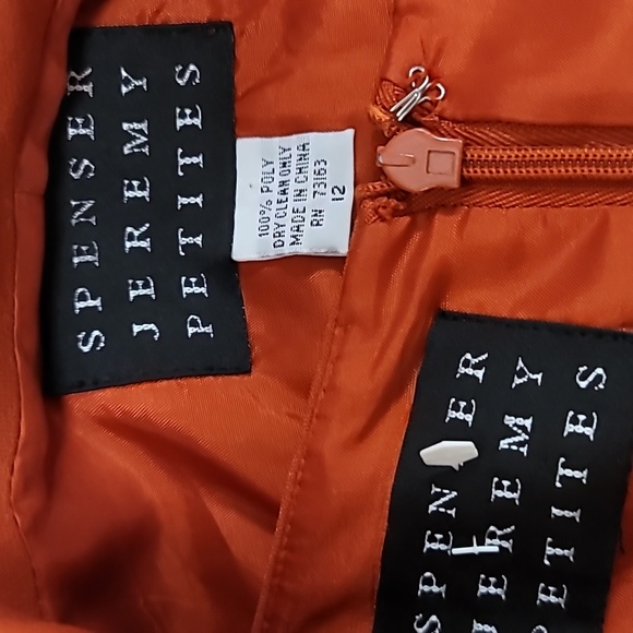 2 PC Burnt Orange DRESS and matching Coat - Picture 3 of 9